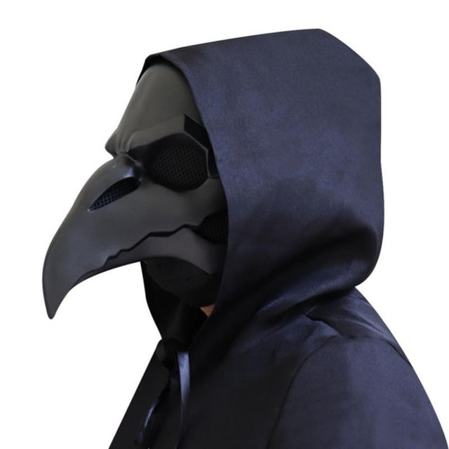 Greyghost Punk Rétro Peste Docteur Bec de Corbeau Halloween Costumes Cosplay Fête Couvre-Visage Accessoires Oiseau