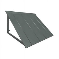 Awntech H22-US-4PTR 4 ft. Houstonian Metal Standing Seam Awning, Pewter - 56 x 24 x 24 in.
