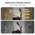 thumbnail image 4 of COMHOMA 48 x 24 inch Multifunctional Height Adjustable Desk with Ergonomic Monitor Stand, Spacious Drawer, and Industrial Frame for Smooth Lifting, 4 of 7