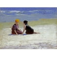 thumbnail image 2 of Potthast, Edward Henry 18x14 White Modern Wood Framed Museum Art Print Titled - Confidences, 2 of 4