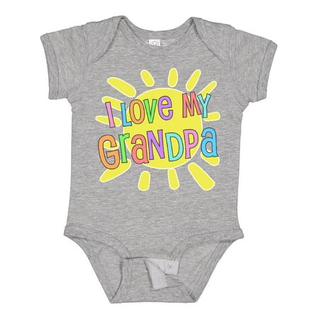 

Inktastic I Love my Grandpa- sun and rainbow letters Boys or Girls Baby Bodysuit