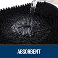 thumbnail image 3 of Buganda Dog Door Mats and Rugs, Washable Mat for Dog Paws, Absorbs Moisture and Dirt, Chenille Indoor Door Mats, 40x32, Black, 3 of 8