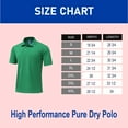 thumbnail image 2 of Zfeel Men's Short Sleeve pure Dry Fit poly Polo Shirt, UV protection Assorted Color Tee, 6 Pack, 3XL, 2 of 8