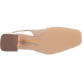 thumbnail image 4 of Sam Edelman Teana Chai Latte Slingback Squared Toe Block Heeled Classic Pumps (Chai Latte, 5), 4 of 6