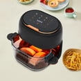 thumbnail image 2 of Black Hot Air Fryer Air Fryer with Touch Screen Visible Baking Basket Air Fryer, 2 of 11