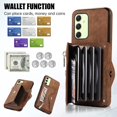 thumbnail image 7 of Phone Case for Samsung Galaxy A15 5G Wallet Cover and Tempered Glass Screen Protector with Wrist Crossbody Strap Lanyard Credit Card Holder Stand Leather Cell Accessories A 15 4G 15A Women Brown, 7 of 7