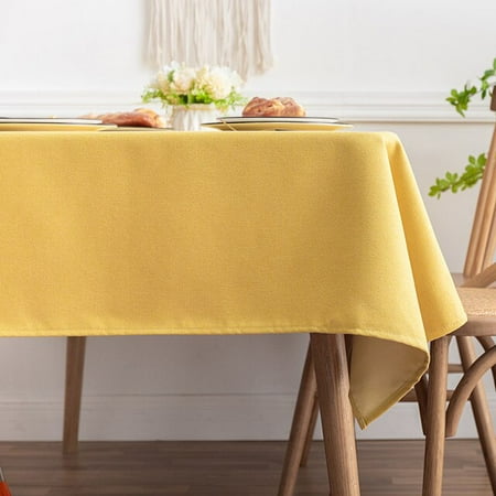 

UMMH Home Table Cloth Solid Color Imitation Cotton Linen Rectangular Tablecloth Thick Dining Desk Decor Coffee Table Cover