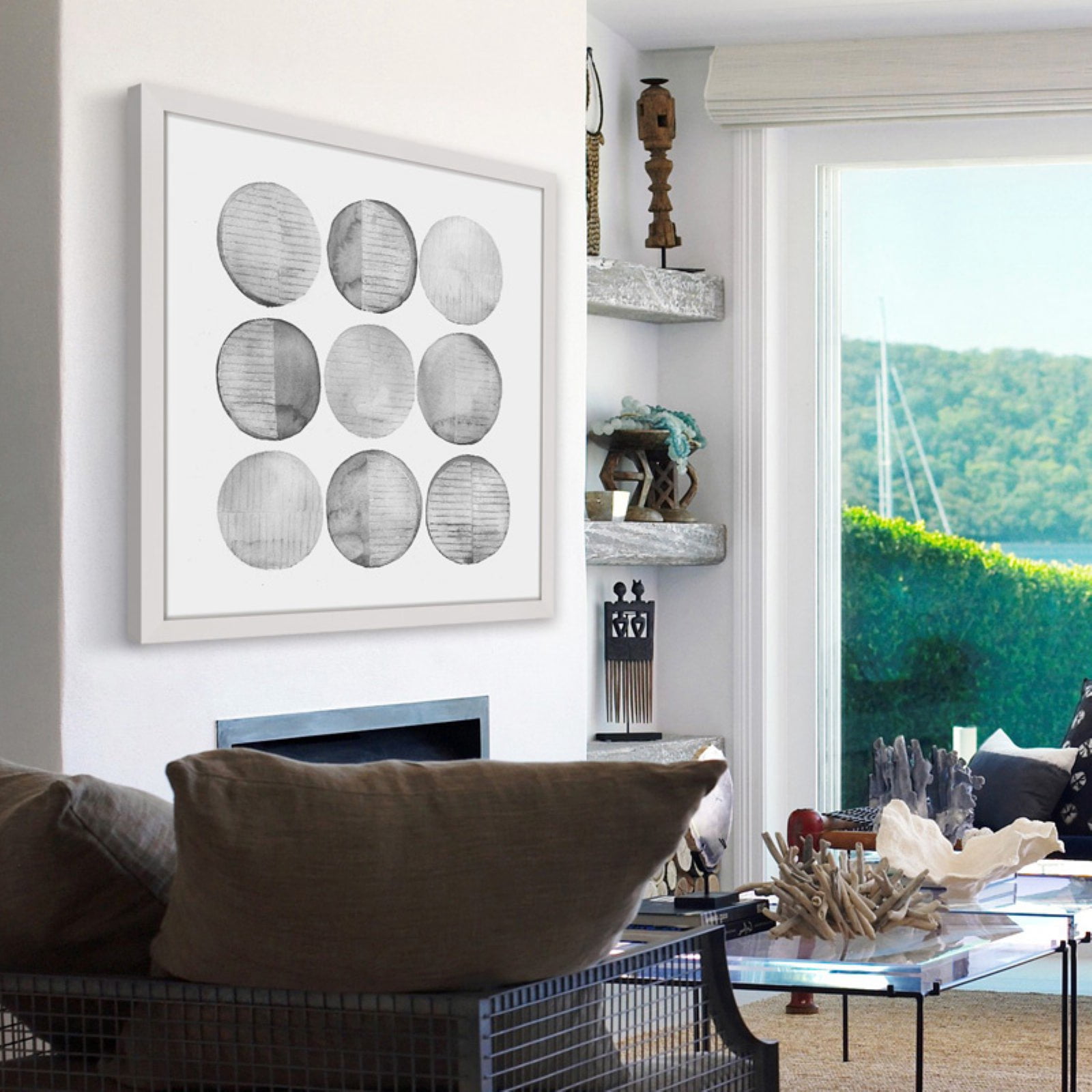 Marmont Hill Soft Circles I Framed Print