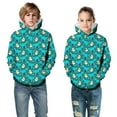 thumbnail image 2 of Shadoumai Dinosaur Sweatshirts for Boys Girls Long Sleeve Hooded Pullover Warm Winter Kids Top Soft Comfortable Toddler Clothing 3-14 Years, 2 of 3