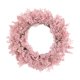 thumbnail image 2 of Guirnalda de flores flocadas artificiales, redonda, 45,72 cm, adorno para fiesta, decoración de fondo Rosa BLESIY Corona de puerta delantera, 2 of 7