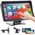 thumbnail image 1 of Estéreo inalámbrico portátil para automóvil con Apple CarPlay/Android Auto, reproductor multimedia de radio para automóvil con pantalla táctil portátil HD de 7 "con Bluetooth, navegación, enlace espej, 1 of 5