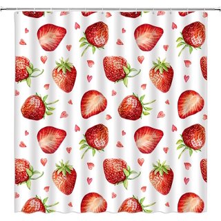 Strawberry Patch Big Strawberry Fabric Panel 18 Inches by 18 Inches