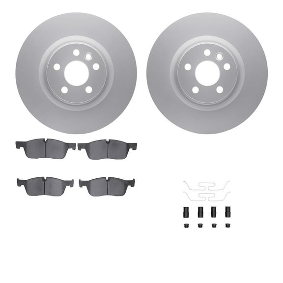 Dynamic Friction Company Front Geospec Brake Rotors with 5000 Advanced Brake Pads includes Hardware 4512-11065
