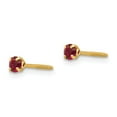 thumbnail image 2 of 14K Yellow Gold Earring Stud Women'S Imitation Birthstone Round 3 mm, 2 of 3