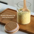 thumbnail image 3 of 15Oz/450ML Clear Glass Storage Canister with Wooden Spoon, Airtight Bamboo Lid Sealed Glass Kitchen Food Container Jar with Scoop for Bath Salt Holder,Sugar,Spice,Coffee,Matcha Tea,Condiment,Pepper, 3 of 7