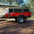 thumbnail image 4 of Contractor Top Side Boxes with Two Lower Drawers Aluminum Stripes Plated Truck Tool Box Pick Up Truck Bed Tool Box Truck Storage Box Waterproof Toolbox Storage Organizer, 4 of 6