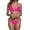 Hot Pink, variant on Womens Bathing Suits Tankini Set Strappy Bikini Top And Bottom Beach Vacation Outfit Swimsuit for Women Pool Party