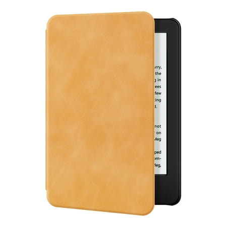 Ayotu Skin Touch Feeling Case for All-New Kindle 10th Gen 2019 Release Only - Thin&Light Smart Cover with Auto Wake/Sleep - Support Back Cover adsorption - (Not Fit Kindle Paperwhite), Yellow