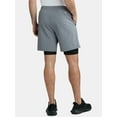 thumbnail image 3 of Athletic Works Men's and Big Men's 2 in 1 Gym Shorts with Liner, 6" & 8" Inseams, Sizes S-3XL, 3 of 5