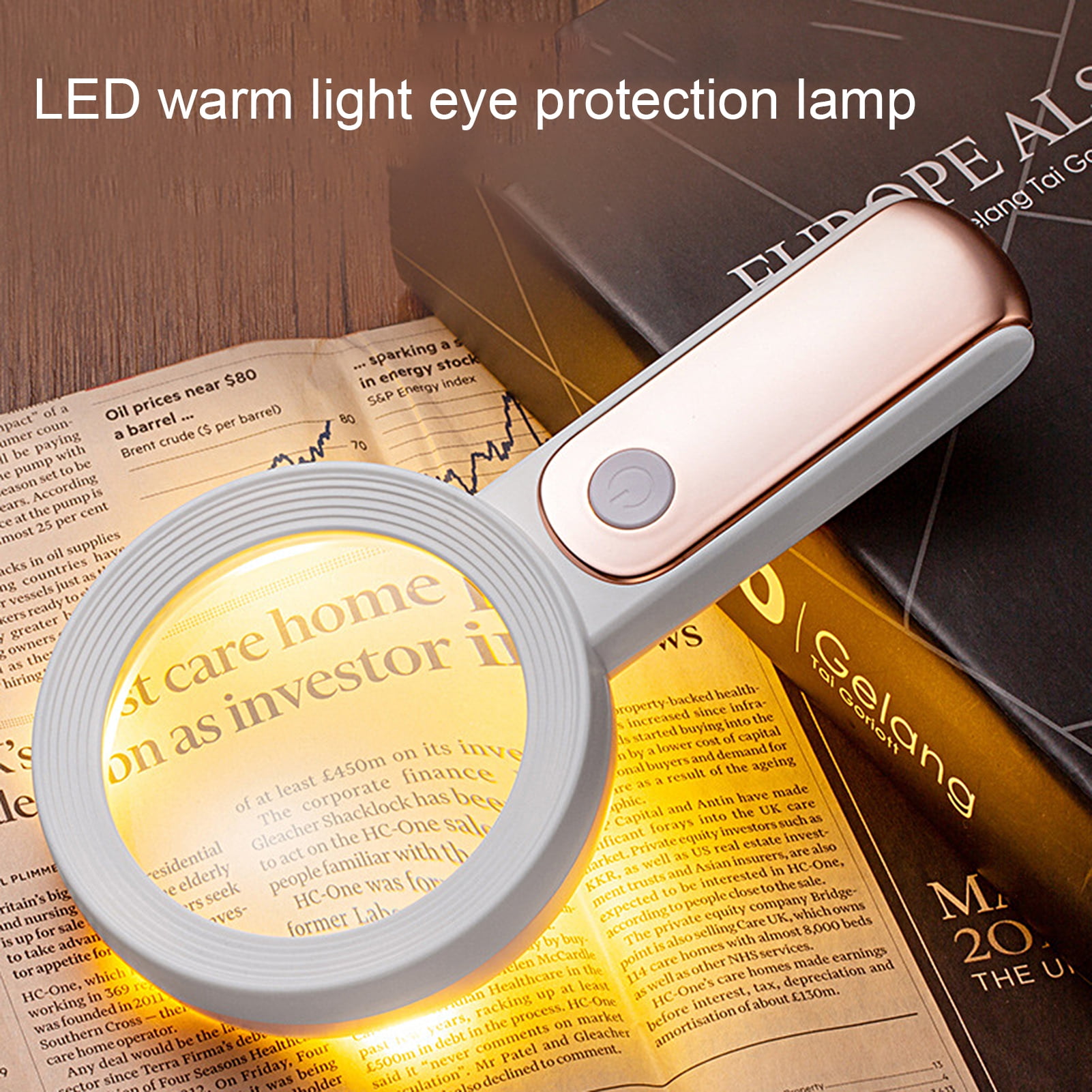 Cherryhome Magnifying Glass with Light,30X High Power Jumbo Lighted