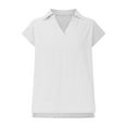 thumbnail image 4 of Frostluinai Linen Shirts for Women V Neck Collar Sleeveless Tank Tops Basic Solid Lounge Tshirts Casual Split Hem Tanks for Summer, 4 of 8
