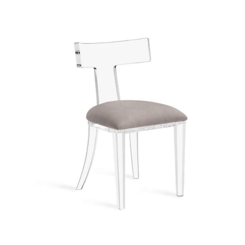 Plata Décor Tristan Acrylic Chair with Velvet seat