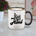 thumbnail image 4 of Shop4Ever Ya'll Need Jesus Black Handle Ceramic Coffee Mug Tea Cup (11oz.), 4 of 5