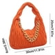 thumbnail image 3 of Bolso Media para Mujer Cadena Plisada Bolso Mano PU para Mujer Bolsos Mano (naranja), 3 of 9