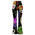 thumbnail image 3 of EHQJNJ Female Jogging Pants for Women with Pockets Cotton Light Weight Mardi Bell Bottoms Purple Green Yellow High Waist Flare Pants（4） Women Slacks Pants Business Casual Plus Womens Trousers Short, 3 of 4
