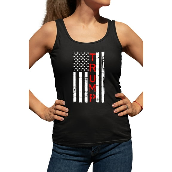 Womens Trump 2020 Re-elect Donald Trump Racerback Tank Top T-Shirt