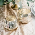 thumbnail image 5 of Weddingstar Glass Mercury Votive Candle Holders or Bud Vases - Gold - Set of 3, 5 of 6
