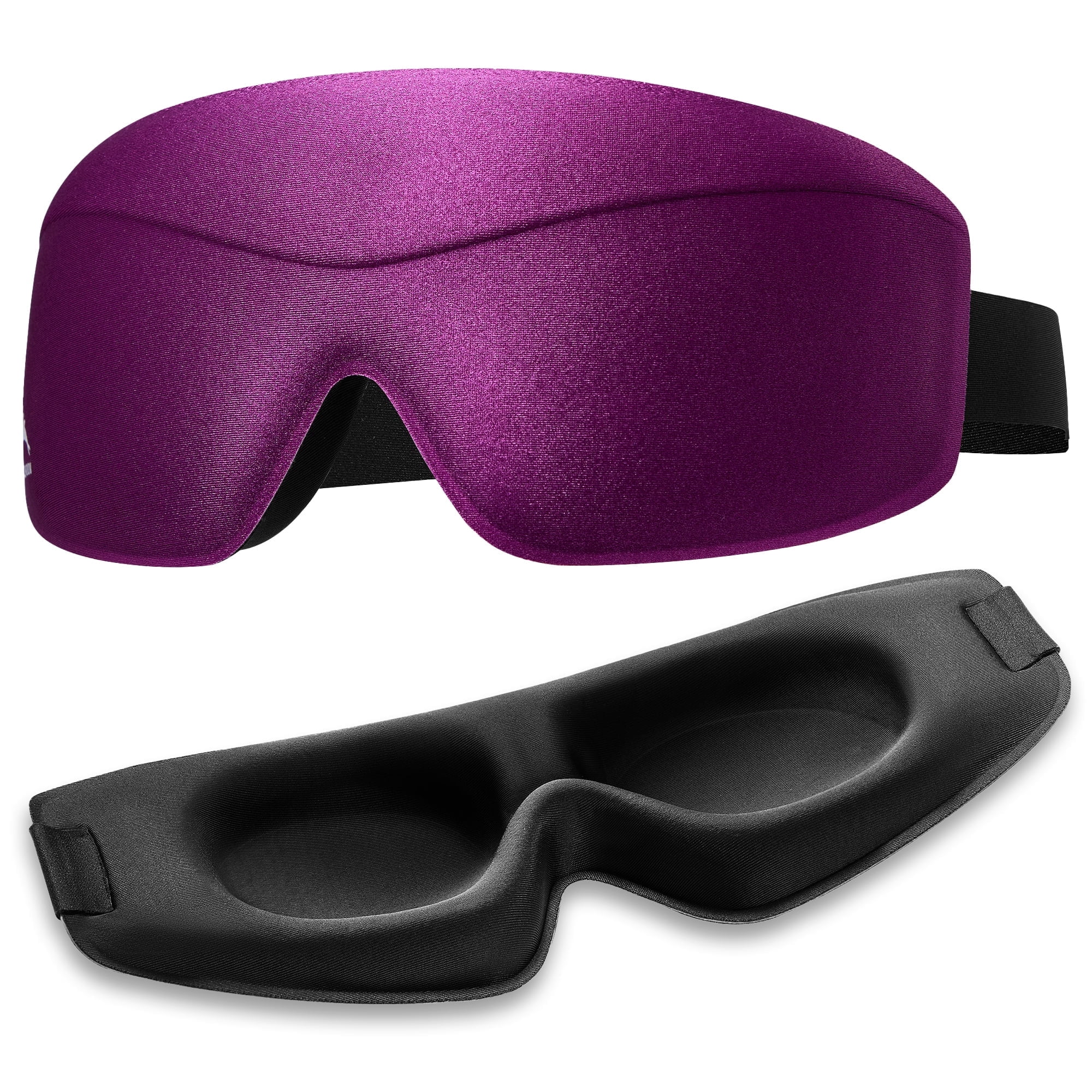 Sleep Mask for Women Men: 100% Blackout 3D Eye Mask for Sleeping, Sleeping Mask for Side Sleepers, Zero Pressure Memory Foam Eyelash Friendly Breathable Eye Cover, Airplane Travel Essentials-Purple