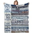 thumbnail image 1 of LHSHID Happy 50th Birthday Blanket for Women and Men 30x40in, 1 of 7