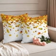 thumbnail image 2 of Thanksgiving Orange Outdoor Waterproof Pillow Covers, Autumn Vintage Fall Maple Leaf Decorative Square Throw Pillowcase Sofa Cushion Sham for Patio/Couch/Chair, 18"x18" 2 Pack, 2 of 8