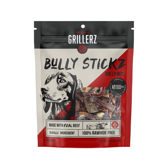 Grillerz Natural Bully Bits Dog Treats, 8 oz