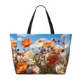 thumbnail image 2 of Disketp Vibrant Field Of Blossoms Bolsa de Playa de Gran Capacidad, Bolso Impermeable y a Prueba de Arena para Mujer, Ideal para Playa, Piscina y Natación, 2 of 7