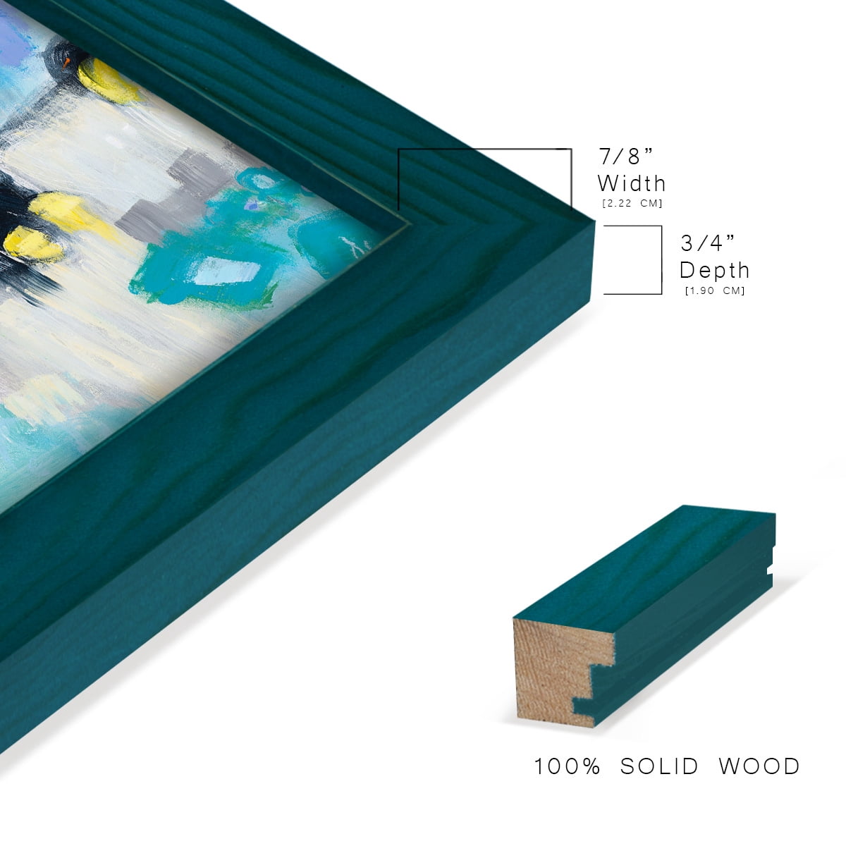 In the Loop V -Framed Print w/glass-Ocean Blue