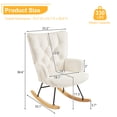 thumbnail image 5 of UBesGoo Rocking Accent Chair, Soft Padded Armchair,  Comfy Tufted Side Chair with Sturdy Wooden Metal Legs for Living Room Bedroom Beige, 5 of 8