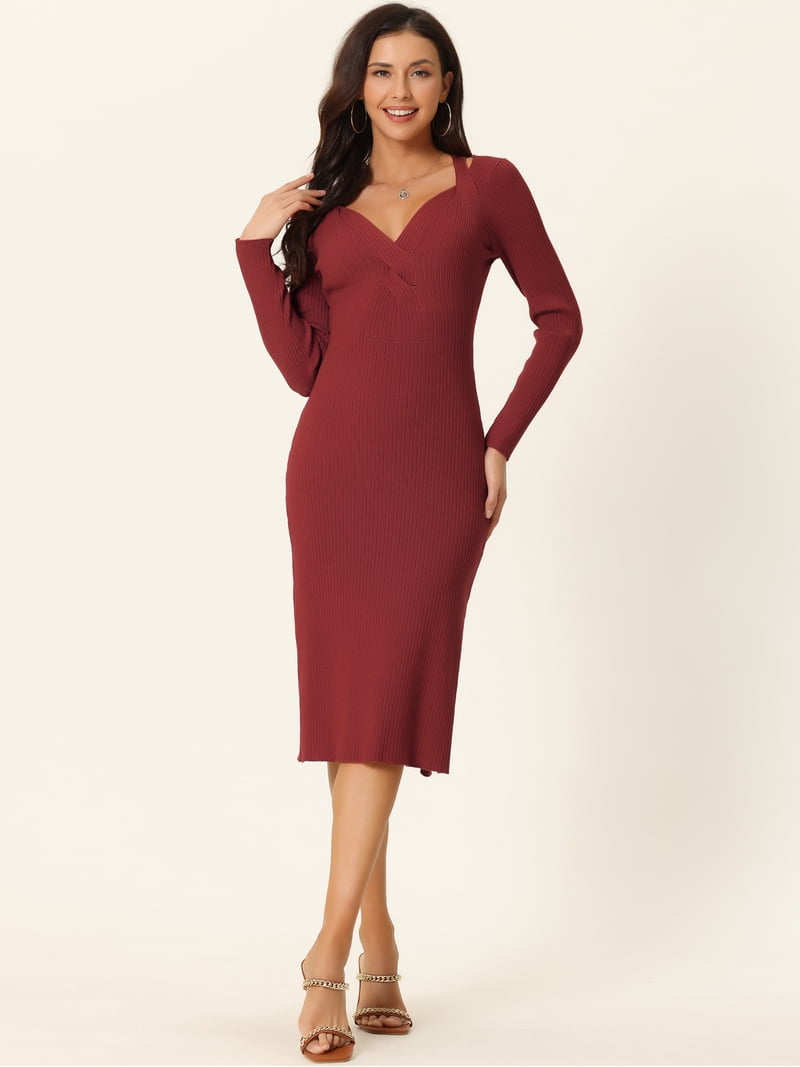 red sweater dress walmart Red Sweater Dress