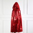 thumbnail image 6 of HAIJIE Halloween Shiny Finish Hooded Tie Neck Long Cape Boys Girls Multiple Solid Tone Seasonal Themed Cloak (Red,75cm), 6 of 6