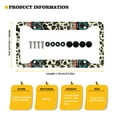 thumbnail image 7 of Renewold Southwest American Tribal Cow Print Beige Car License Plate Frame Stainless Steel License Plate Holder Rust-proof License Plate Frames for Women Men, Set of 2, 7 of 7