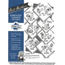 Aunt Martha's Barnyard Romance Hot Iron Embroidery Transfer 3305
