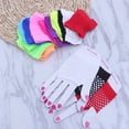 thumbnail image 2 of 12 pares Guantes sin dedos Guantes de malla cortos Street Dance Rendimiento Guantes Guantes de baile Disfraz FishNet Guantes Guantes de fiesta (color surtido), 2 of 5