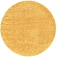 thumbnail image 3 of Unique Loom Davos Shag Collection Area Rug - Solid (2' Round Sun Yellow), 3 of 7