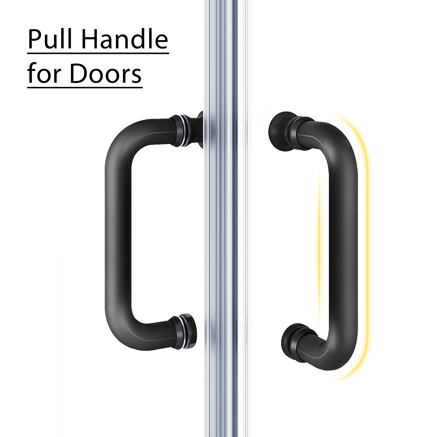 Sunny Shower Corner Entry Sliding Shower Door 36 in.D x 36 in. W x 72 in. H in Black Shower Enclosure
