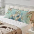 thumbnail image 4 of Teal Beach Coastal Body Pillow Covers 20"x54", Summer Nautical Coral Shell Botanical Soft Brushed Microfiber Breathable Throw Pillow Covers, Decorative Pillowcase with Zipper for Couch Sofa Bedroom, 4 of 9