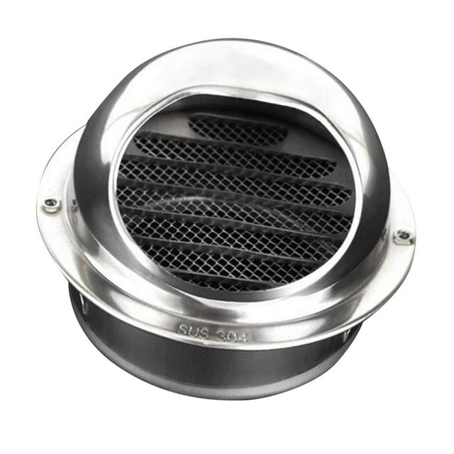 yuksok Extracteur de Taureau Rond en Acier Inoxydable Sortie d'Aération Murale en Métal - 7.5cm