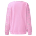 thumbnail image 4 of Glisme Chandail en Molleton de Noël pour Femmes Col Rond Imprimé Chandail Manches Longues Haut Basique Ample Usage Quotidien Rose, 4 of 5