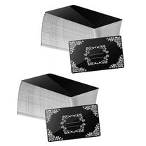 200 Pcs Metal Engraving Blanks Aluminum Sheet Laser Business Card DIY Gift Cards, Gloss Black