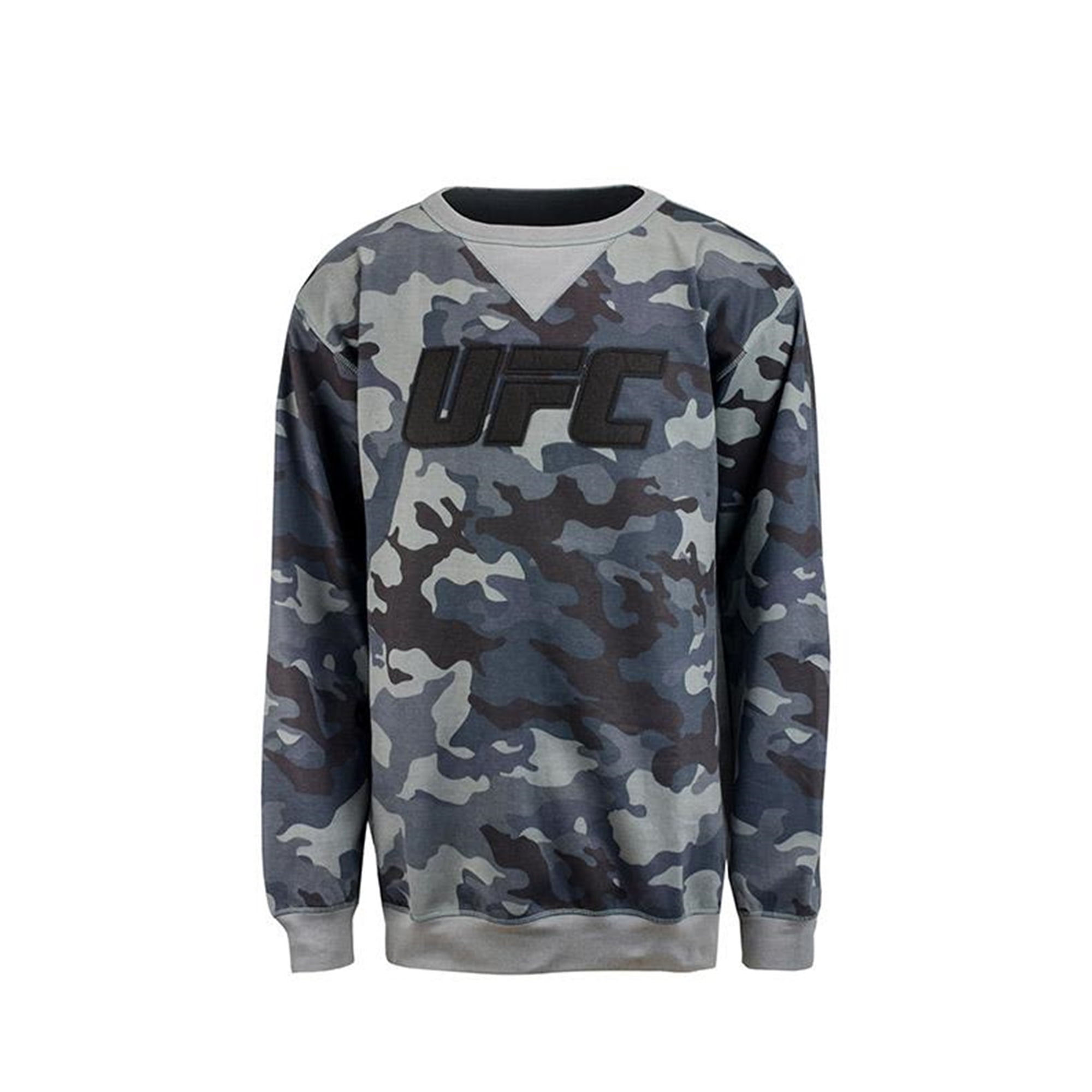 UFC Mens Camo Fleece Pullover Sweatshirt, Blue, Medium
